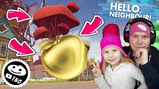 TAJEMSTVÍ ZLATÉHO JABLKA + ACHIEVEMENTY | Tatínek a Barunka | Hello Neighbor