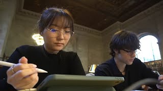 study with me gage gomez yoora jung new york public library 2 hours no music asmr