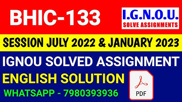 BHIC 133 Solved Assignment 2023-24 English, BHIC 133 Solved Assignment 23-24, BHIC-133 Assignment