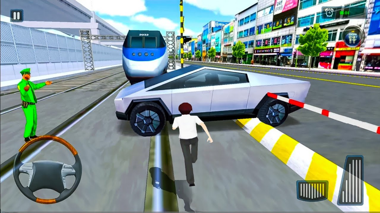 صورة فيديو : لعبة سيارة تيسلا سايبر ترك العاب اندرويد العاب سيارات محاكي القيادة 3D Driving Android Gameplay