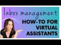 Virtual assistant training inbox management