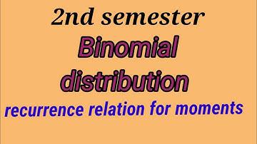 recurrence relation for moments of B.D