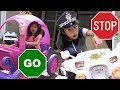 Pretend Play Police on Stop and Go Traffic Sign