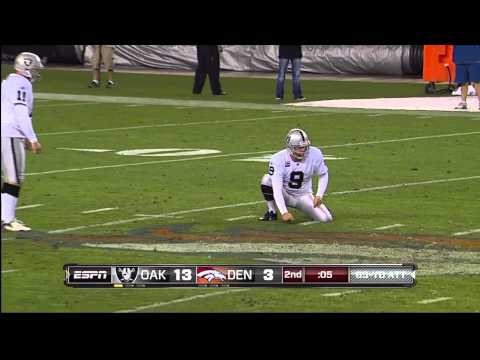 Sebastian Janikowski 63 Yard Field Goal And 70 Yarder Pre-Game