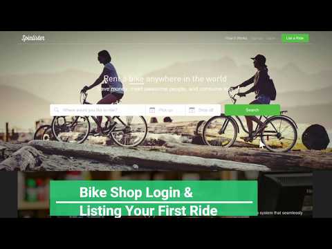 Spinlister, How To: Bike Shop Login and First Ride Listing