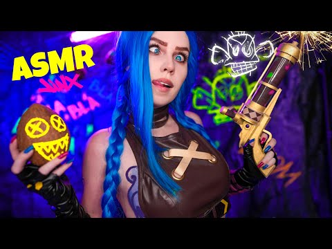 ASMR 🤪💙 JINX fixing YOU 🔧 Chaotic for 18 minutes straight [+Sub] 😵 Arcane League of Legends