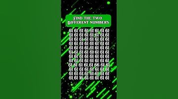 I Spotted 2 DIFFERENT Numbers in 5 seconds - 1% pass this quiz! #shorts #quiz #shortsfeed #test