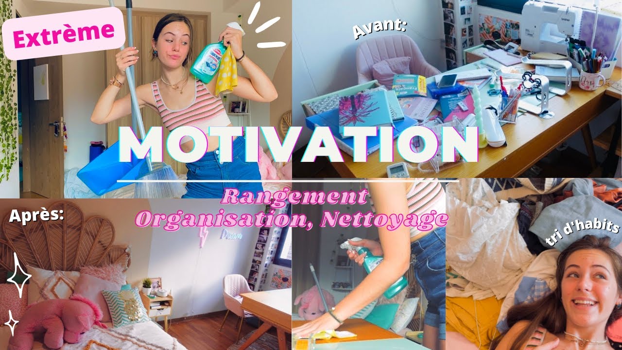 MOTIVATION RANGER sa chambre/ Clean with me - Tri , Nettoyage, Organisation