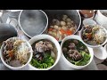 Eating DELICIOUS Fried & Boiled Fishcake Noodle Soup With Meat Bone, Cambodian Street Food