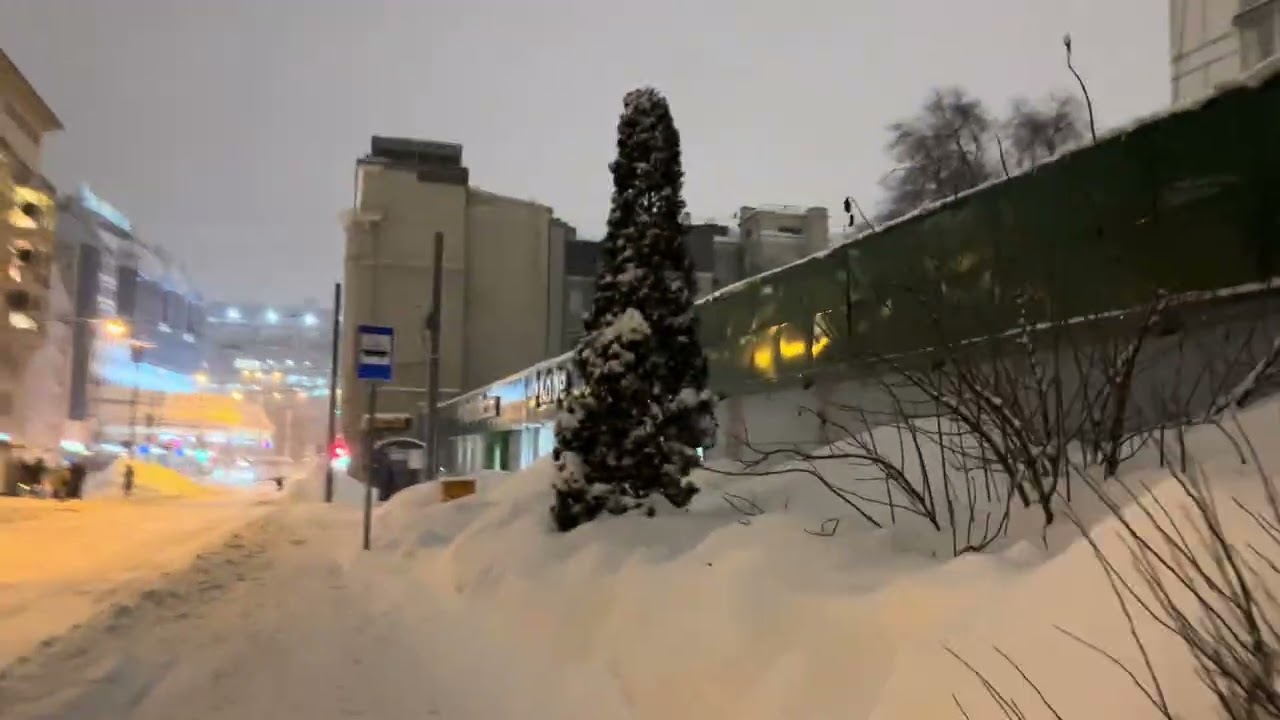 Morning view in Moscow with snow #india#viralvideoyoutube#moscow#travel#winter #snowfall#morning