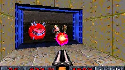 PSX Final Doom - Level 03: Canyon