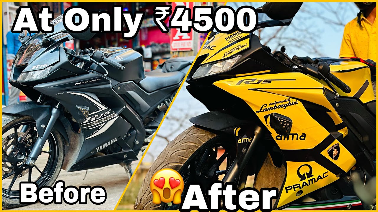 Yamaha r15 modification |wrap graphic design|Modification At Only ₹4500 ...