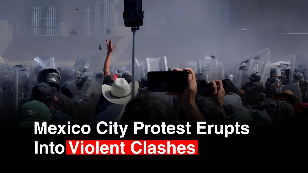 СРОЧНО: Протест против убийства мэра спровоцировал крупные уличные столкновения в Мехико