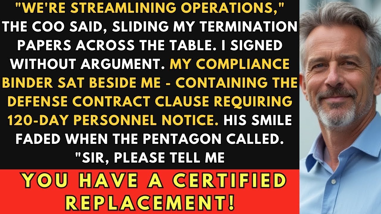 They Fired Me, So I Triggered a $750K/Day Defense Contract Penalty.