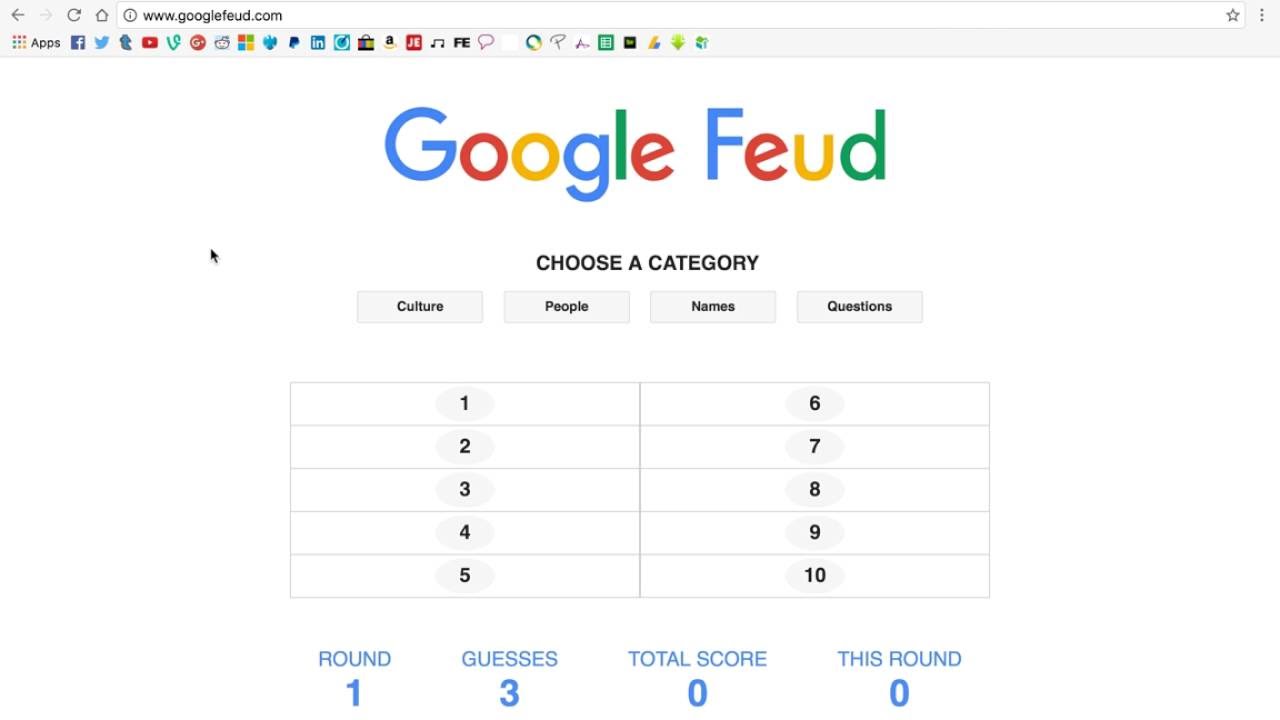 GitHub - mattbgold/google-feud: Guess top google suggestions in family feud  format.