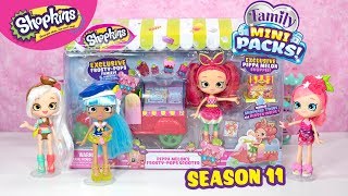 Shopkins Season 11 Family Mini Packs Shoppie Pippa Melons Frosty Pops Scooter And Shopkins