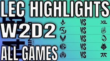LEC Highlights ALL GAMES W2D2 Spring 2021