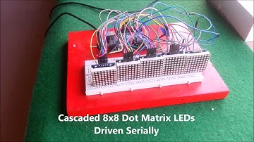 Cascaded 8x8 Dot Matrix LED Displays
