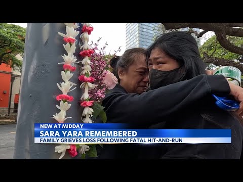 Family of Sara Yara erects makeshift memorial near site of deadly crash