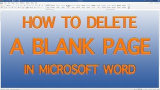 delete extra page in word for mac