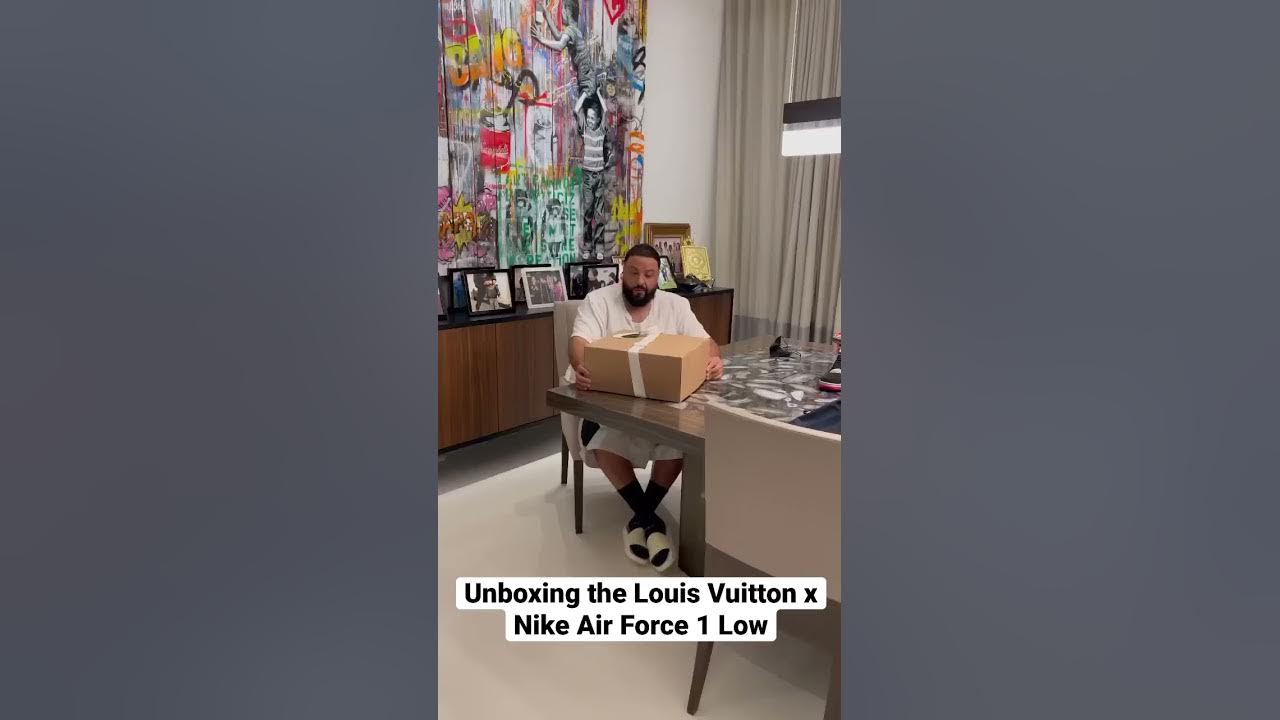 DJ Khaled Shows Early Pair of Red LV Nike AF1s