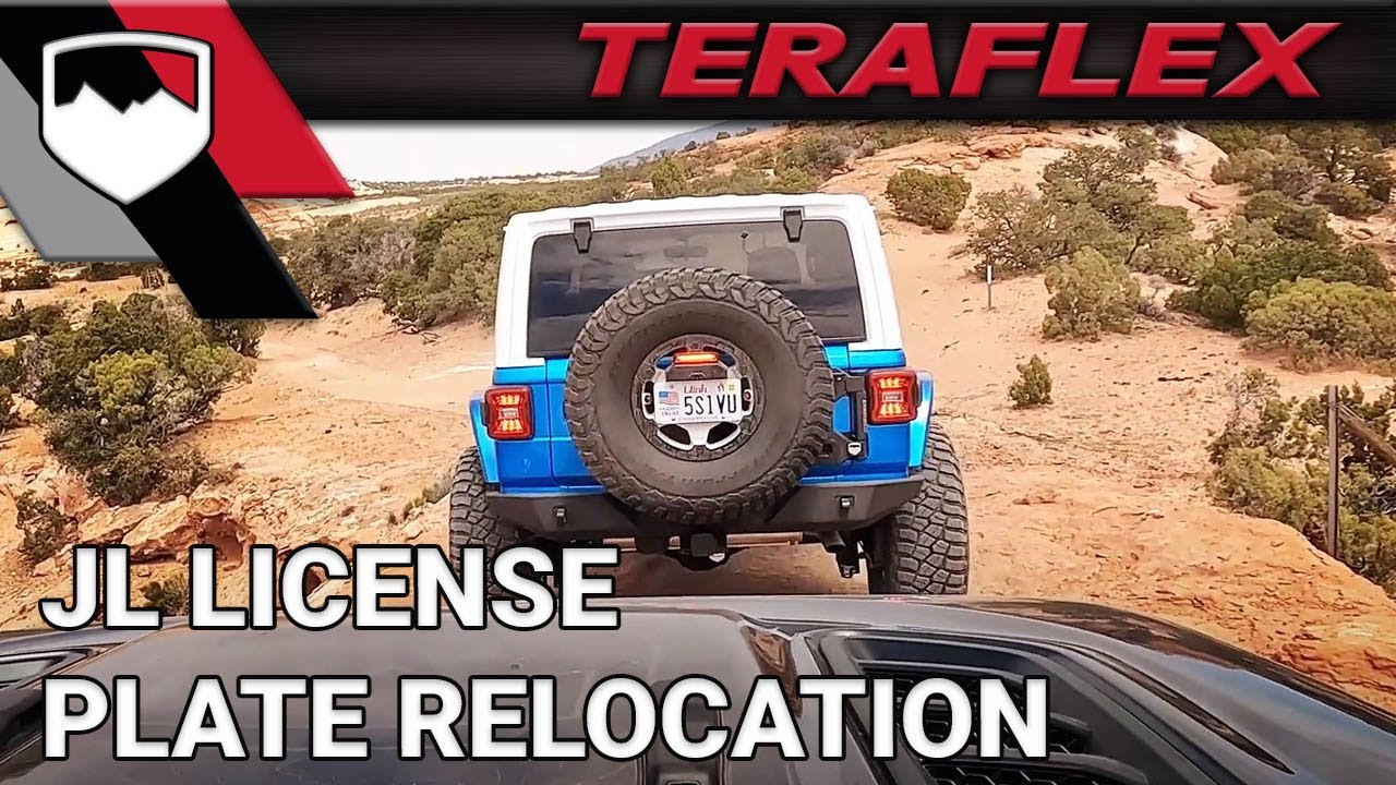 Teraflex License Plate Relocation Kit for Jeep Wrangler JL | POLY  PERFORMANCE
