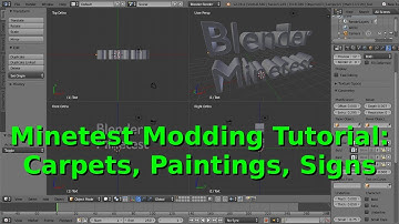 Carpets, Paintings, Signs | Using Blender for Minetest Assets