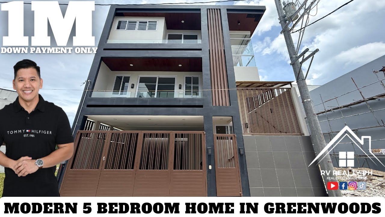 House Tour 62: Modern 5 Bedroom Home in Greenwoods with BIG Pool! ₱1M DP ONLY!!!