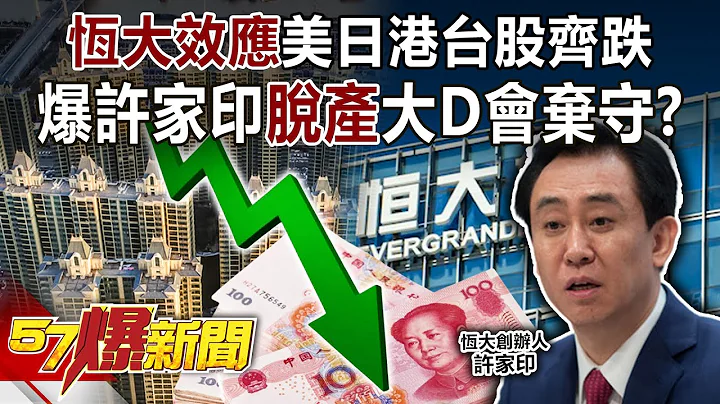 「恆大效應」美日港台股齊跌！ 爆許家印「脫產」大D會棄守？！-李正皓 徐俊相《57爆新聞》精選篇 網絡獨播版-1900-2 - 天天要聞