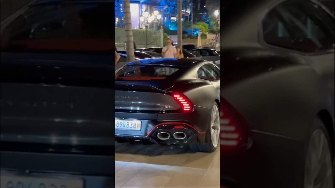 Billionaire with 2026 Aston Martin Vanquish leaving Hotel de Paris 