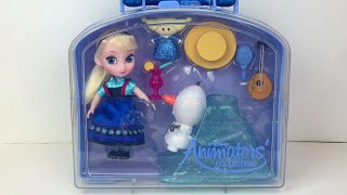 Disney Animator's Collection Elsa & Olaf Frozen mini doll Unboxing & Review