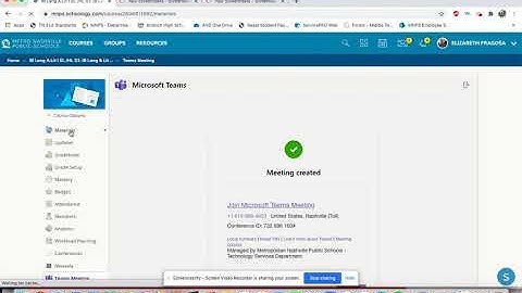 Creating a Team Meeting in Schoology