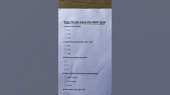 Lightning Math Quiz – Can You Get 7/7? #mathematics #quiz #trivia