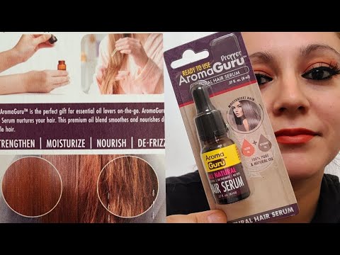 Fix Frizzy hair with Aroma Guru Natural Hair Serum from Dollar tree #review...