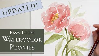 Loose Watercolor Peony Tutorial