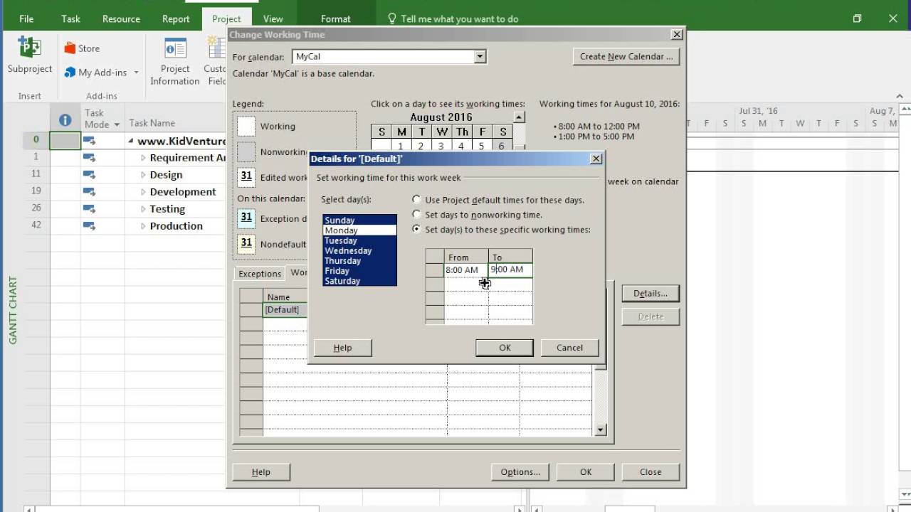 Ms Project Gantt Chart Timescale