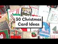 Over 30 Handmade Christmas Card Ideas from a Card Swap