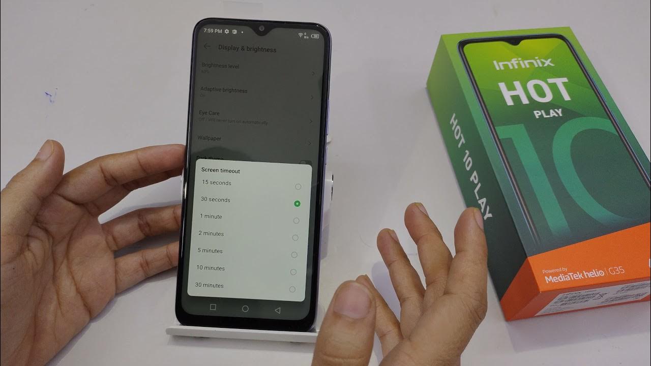 Increase Screen Timeout infinix hot 10 play Screen Lock Time Kaise