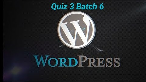 Digi skills wordpress quiz 3 batch 6
