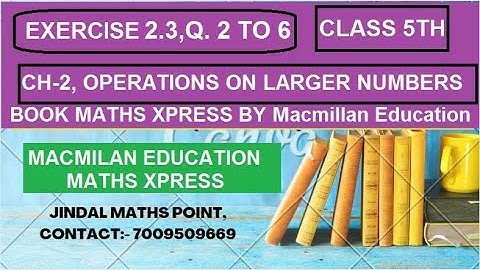 CLASS 5 || CH-2 OPERATIONS ON LARGER No.