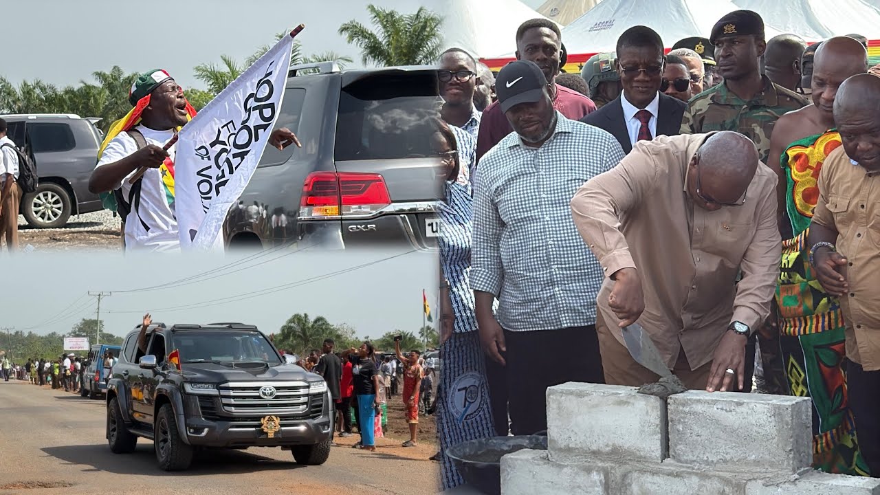 Prez Mahama laid the first blocks to  launch the Oxygen City project in Ho,first-of-its-kind 
