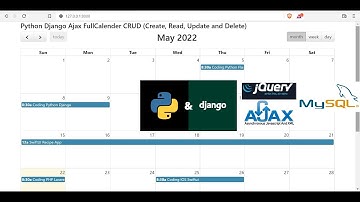 Python Django Ajax FullCalender CRUD (Create, Read, Update and Delete) Mysql Database
