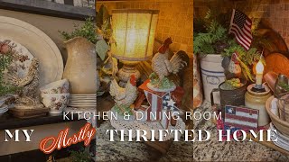 MY “mostly” thrifted home room tour ~ DINING ROOM & KITCHEN ~ #thriftedhome #thrifteddecor