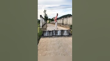 Would You Step Forward This 3D Bridge Ends in Fea #shorts #3d #3dstreetart