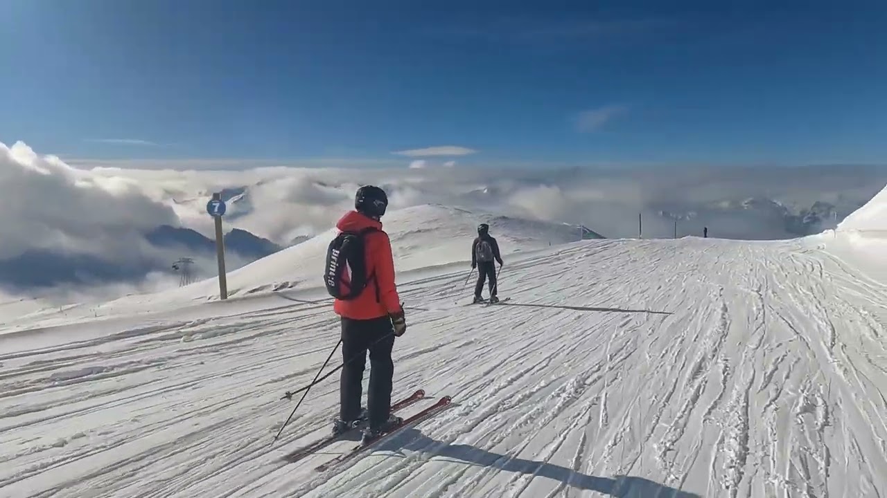 Alps france :  Les 2 alpes Glacier red piste 3200  2600 , Toura, Belcombe , Pierre Grosse  !!!