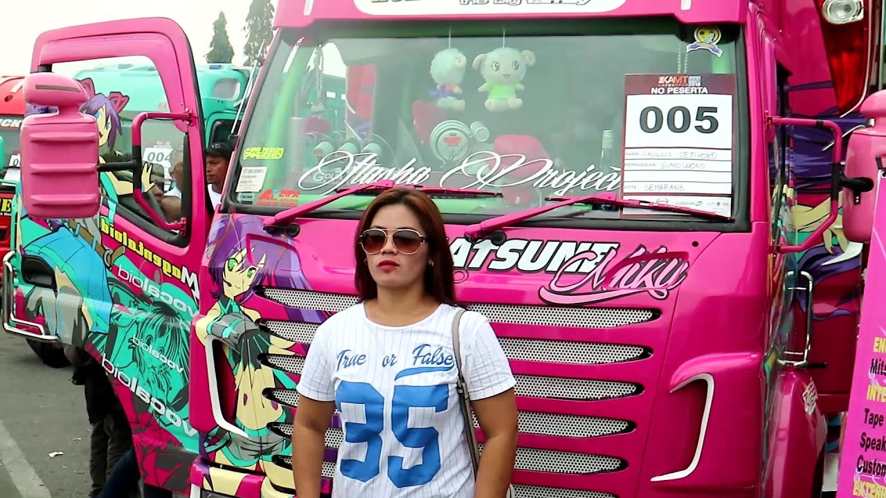  Modifikasi  Truk  Jadi WARNA PINK Mitsubishi Colt  Diesel  