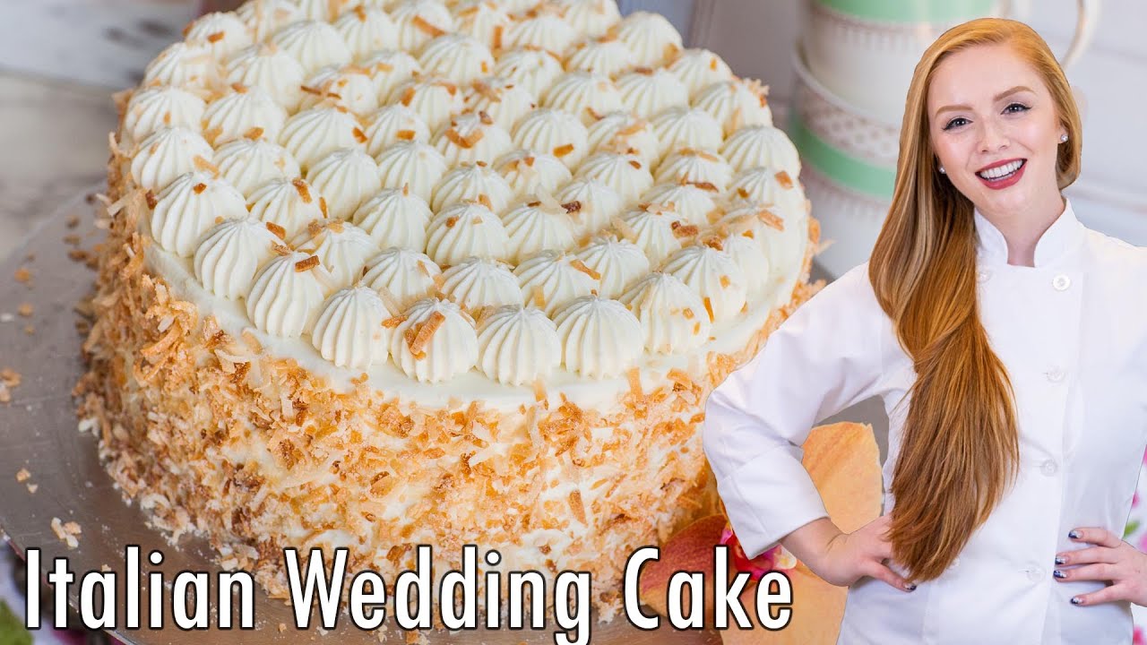 Italian Wedding Cake - The BEST Coconut Cake Recipe!! With Coconut Whipped Cream!