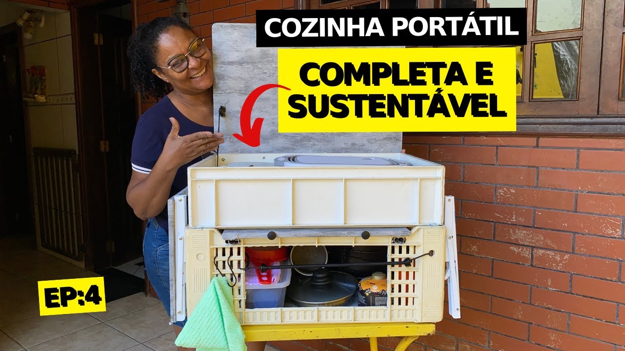 Como construímos uma COZINHA para acampamento PORTÁTIL/ DIY faça você mesmo