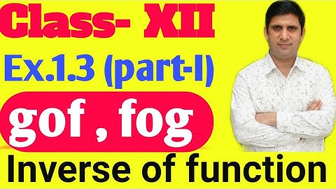 Class 12th maths ch. No 1 || ncert exercise 1.3|| composition of function|| gof and fog ||