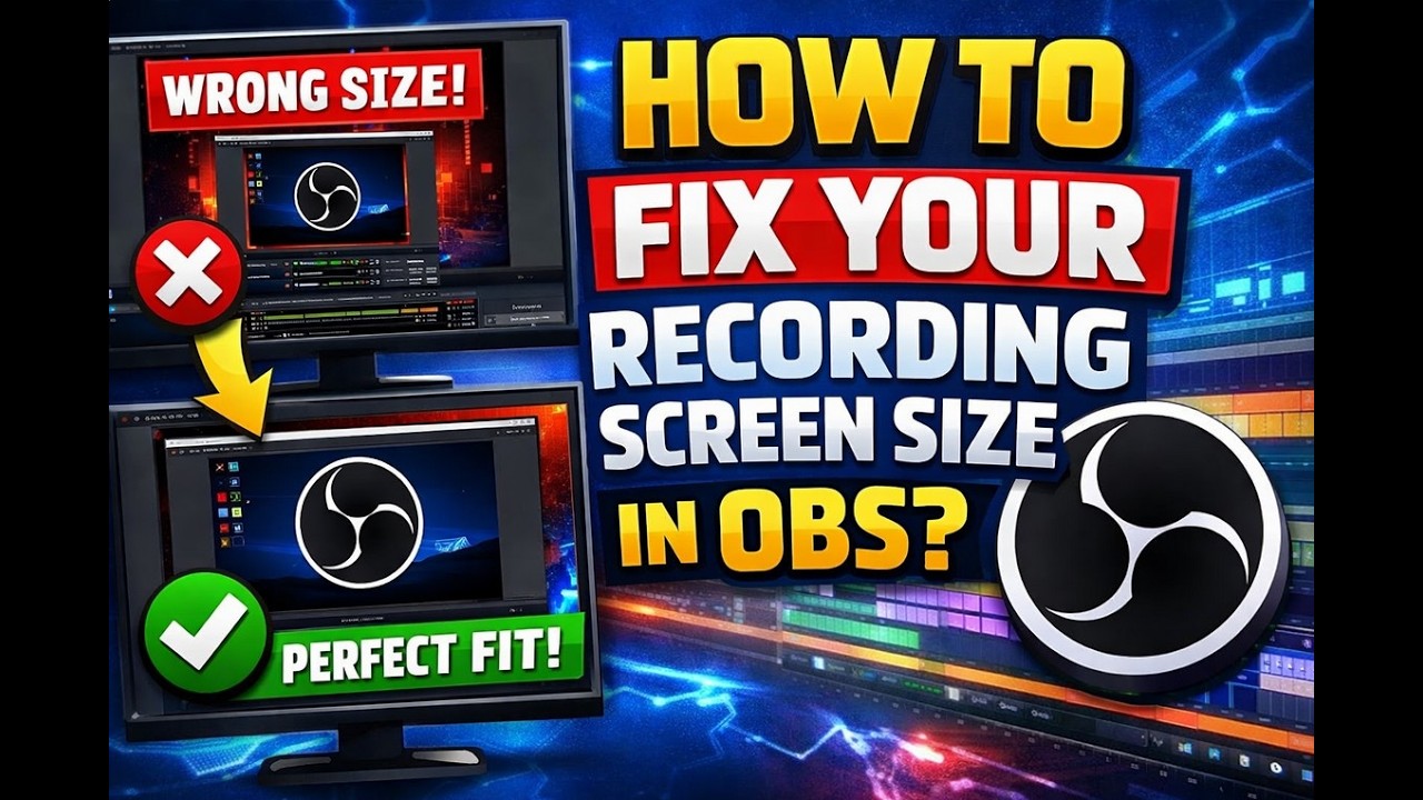 Obs Screen Size How to fix your recording screen size in OBS. - YouTube